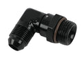 Fragola -8AN x 7/8 - 14 (10) 90 Degree Swivel - Black