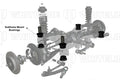 SUBFRAME MOUNT BUSHING POSITIVE TRACTION KIT LOCKS SUBFRAME TO BODY INSERTS ONLY