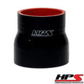 HPS Performance 2.25 - 3.5 ID 3 Long High Temp 4-ply Reinforced Silicone Reducer Coupler Hose Black (57mm - 89mm ID 76mm Length)