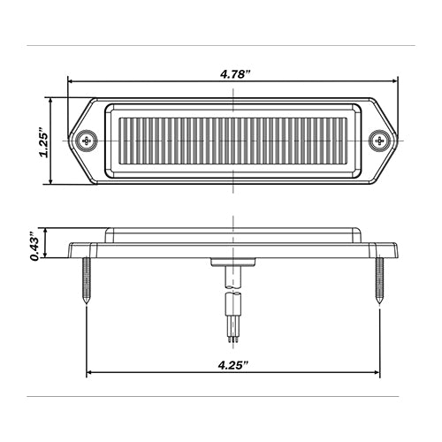 LED WARNING;12 DIODE;RED/BLUE;IP67;
