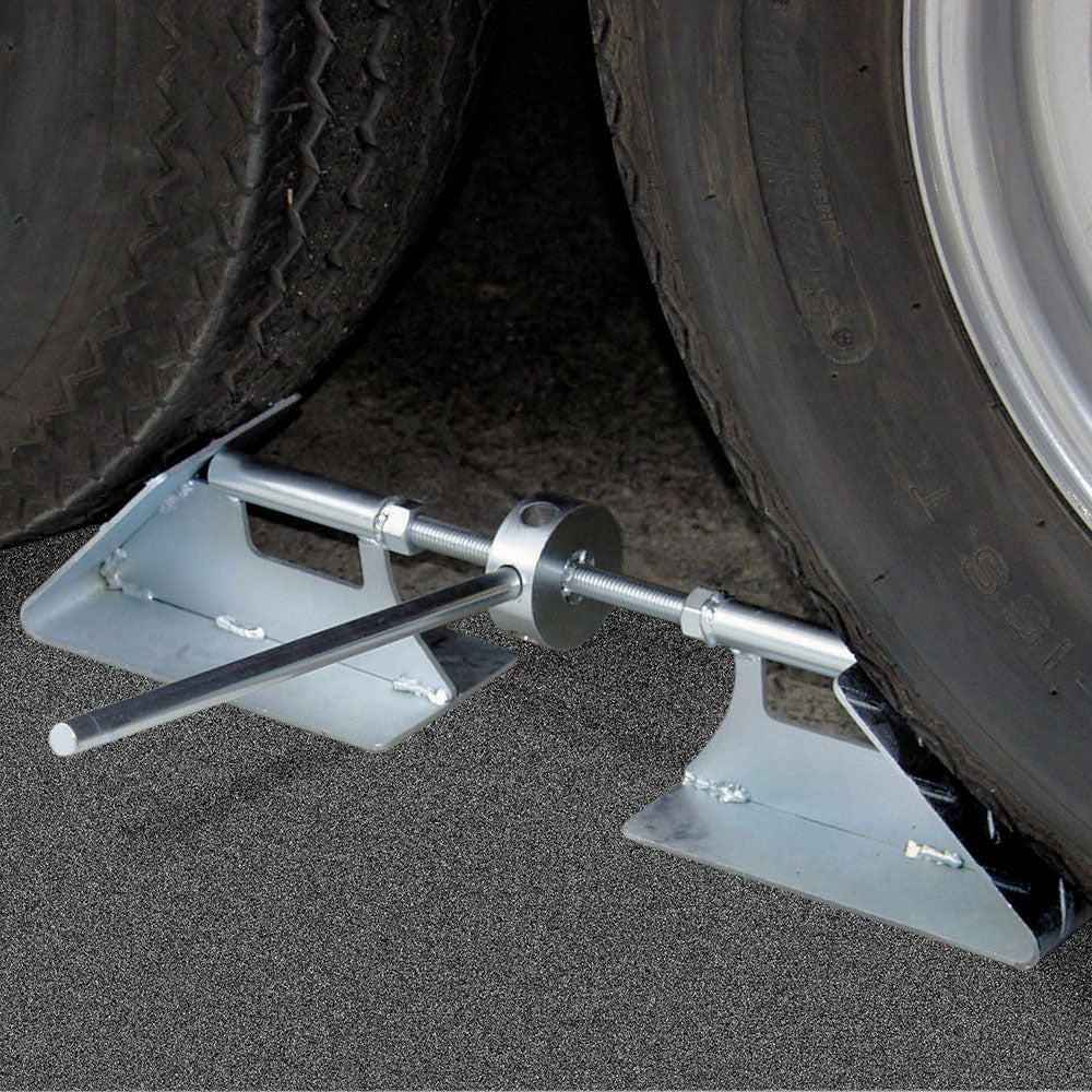 STANDARD TIRE LOCKING CHOCK W/HANDLE & BASE PLATE