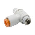 NEEDLE VALVE RIGHT ANGLE 1 4 IN OD QUICK DISCONNECT TO 1 8 INNPT (METER OUT)
