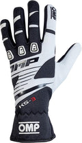 OMP KS-3 Gloves Black/White - Size M