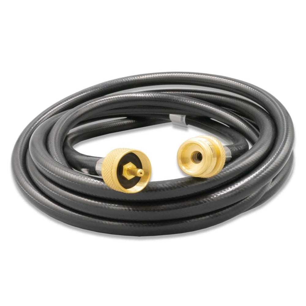 24FT QCK CONN RV PROPANE HOSE 1/4IN ID 1/4IN MALE QCK CONN X 1/4IN FEM QCK CONN W/SHUTOFF VALVE