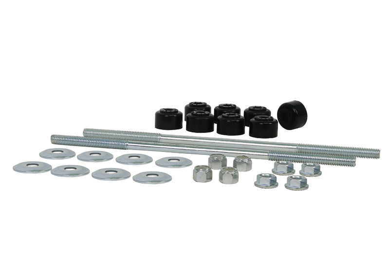 UNIVERSAL SWAY BAR LINK SET 280MM THREADED ROD W/BUSHINGS AND HARDWARE