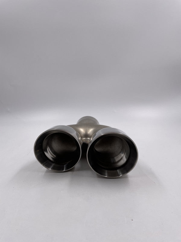 DUAL 3.00IN DOUBLE WALL ANGLE TIP DRIVER SIDE/LEFT SS EXHAUST TIP 2.25IN ID / 3.