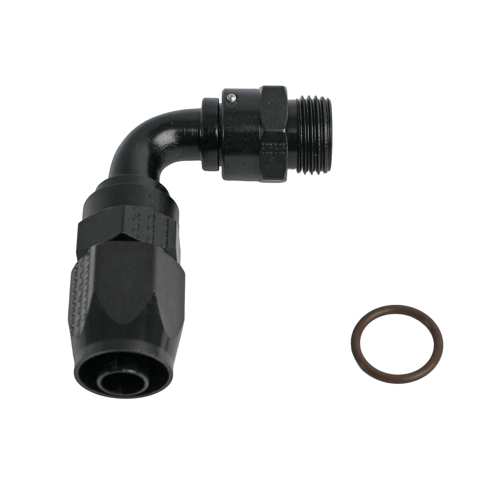 Fragola -8AN Male Rad Fitting 90 Degree Pro-Flow Hose End - Black