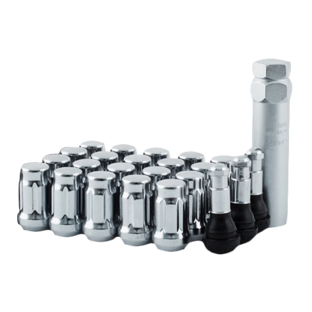 5 LUG KIT(20 LUGS TOTAL)CLOSED END SPLINE INSTALL KITSCHROME SPLINE CONICAL 7/16IN20RH CLOSED