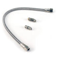21IN STAINLESS STEEL BRAIDED PTFELINED LEADER HOSE W/CHECK VALVE(3/8IN SWIVEL)