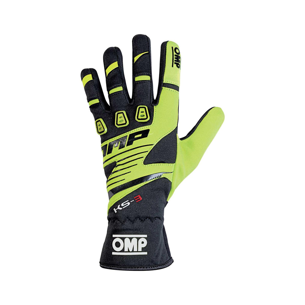 OMP KS-3 Gloves Yellow/Black - Size 5 (For Children)