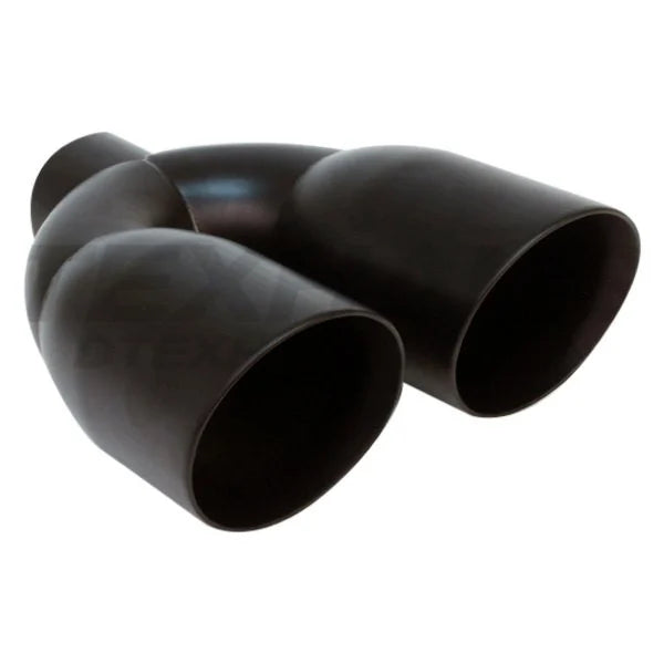 DUAL 3.50IN DOUBLE WALL ANGLE SS EXHAUST TIP 2.25IN ID / 7.57INX3.50IN OD