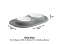 WeatherTech Pet Feeding System Double Low 8oz 1in. Poly Bowl - Dark Grey