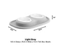 WeatherTech Pet Feeding System Double Low 8oz 1in. Poly Bowl - Light Grey