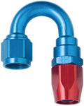 Fragola -8AN x 180 Degree Power Flow Hose End - Blue/Red