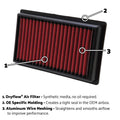 AEM Dryflow Air Filter for 07-16 Audi A4 1.8L TFSI