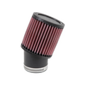 K&N Filter Universal Rubber Round Straight Filter 20 Deg Angled 2-7/16in Flange 3-3/4in OD 4in H
