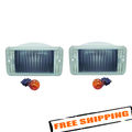 Clear Lamps, Amber Bulbs Clear Park & Turn Signal Lamp Set for Jeep TJ Wrangler RT Off Road