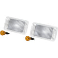 Clear Lamps, Amber Bulbs Clear Park & Turn Signal Lamp Set for Jeep TJ Wrangler RT Off Road