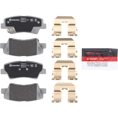 Brembo 2010 Hyundai Elantra/09-10 Sonata/10-13 Kia Soul Rear Premium NAO Ceramic OE Equivalent Pad