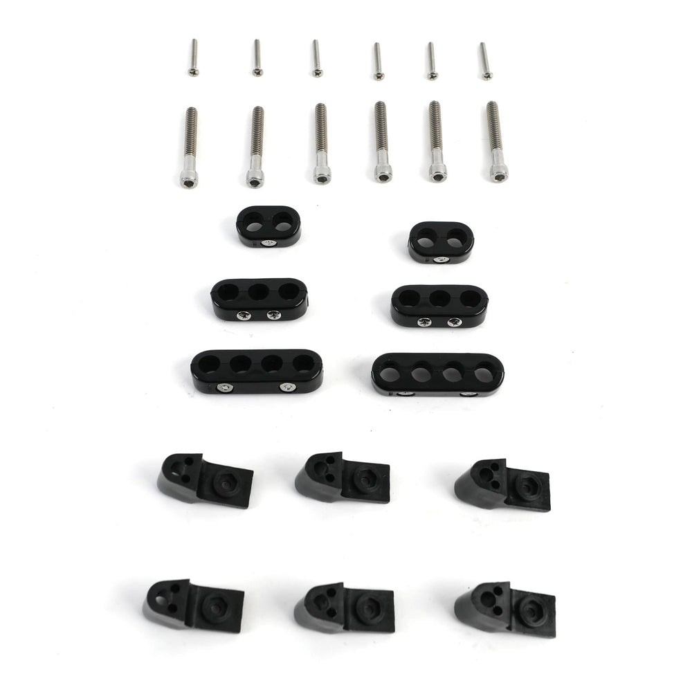 10.4 Horizontal Wire Loom Kit black