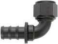 #12 90 Deg Push-On Hose End Black
