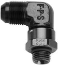 Fragola -8AN x 9/16 - 18 (6) 90 Degree Swivel - Black