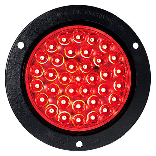 LED S/T/T 4' RED MV 9 LED CLEAR LEN