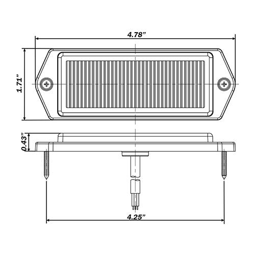 LED WARNING;12 DIODE;CLEAR/AMBER;IP