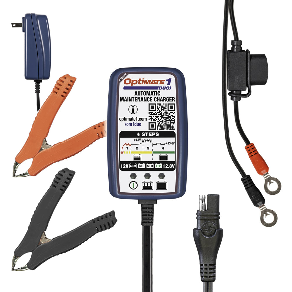 OPTIMATE 1 DUO BRONZE: 4STEP BATTERY CHARGER & MAINTAINER