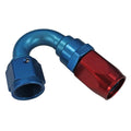 Fragola -8AN x 150 Degree Power Flow Hose End - Blue/Red
