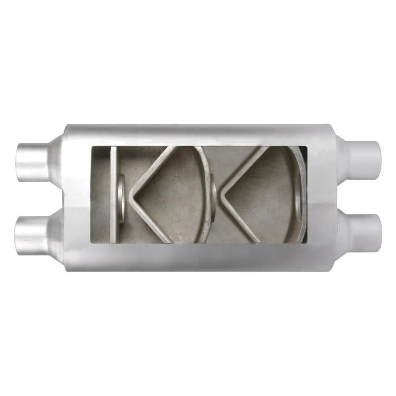 4.00INX10.00INX17.00IN DUAL/DUAL FLOWSOUND MUFFLER 2.25IN ID / 2.25IN OD