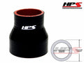 HPS Performance 2.75 - 3.75 ID 3 Long High Temp 4-ply Reinforced Silicone Reducer Coupler Hose Black (70mm - 95mm ID 76mm Length)