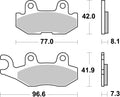 Brembo OE 15-16 Yamaha YXC Viking VI Right 700cc Brake Pad - Rear