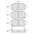 Stoptech PQ Pro Brake Pads Front Toyota Echo 2000 - 2000