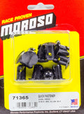 Moroso Quick Fastener - Oval Head - 7/16in x .450in - Aluminum - Black - 10 Pack