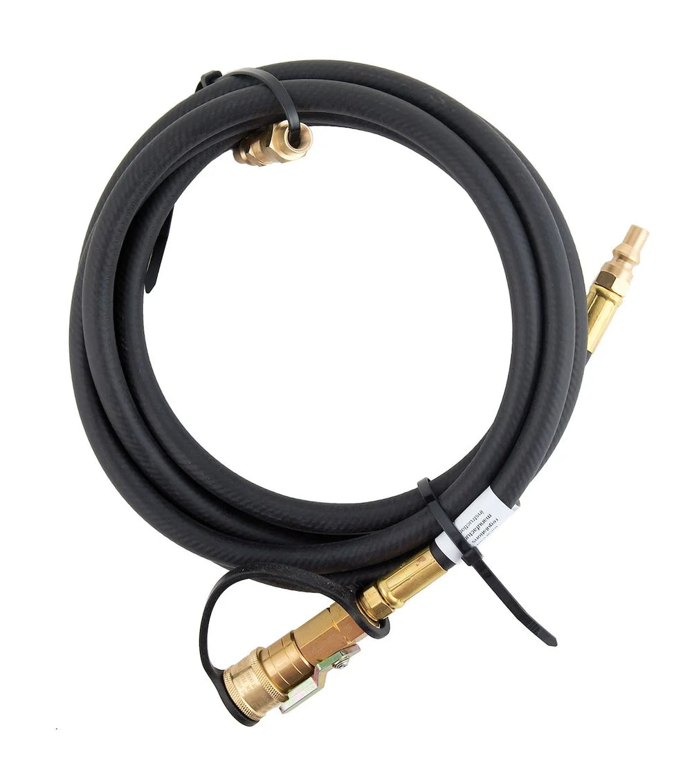 THERMOPLASTIC LP GAS HOSE F QCC TYPE I CONNECTION X 1/4IN M INVERTED FLARE 15IN2 PIGTAILS