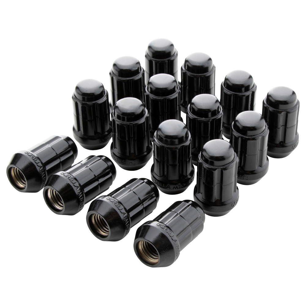 Gorilla 4LUG 10-1.25 SPLINE WIK W/VALVES BLK GOR