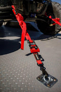 1.5IN X 10' RATCHET TIEDOWN W/ SOFTTIE (2 PACK) RED