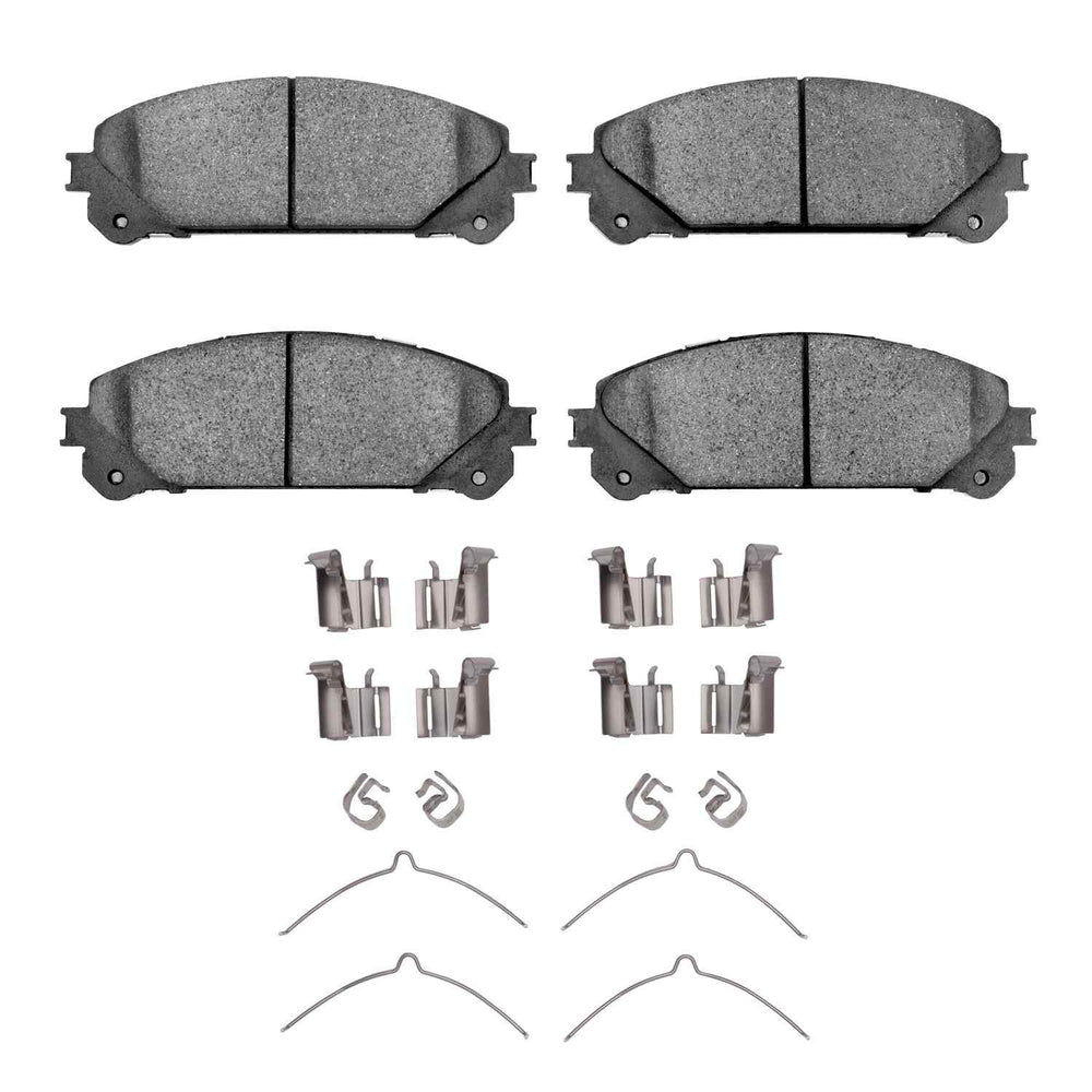 R1 08-26 Toyota Sienna Front Semi Met Brake Pads and Hardware Kit