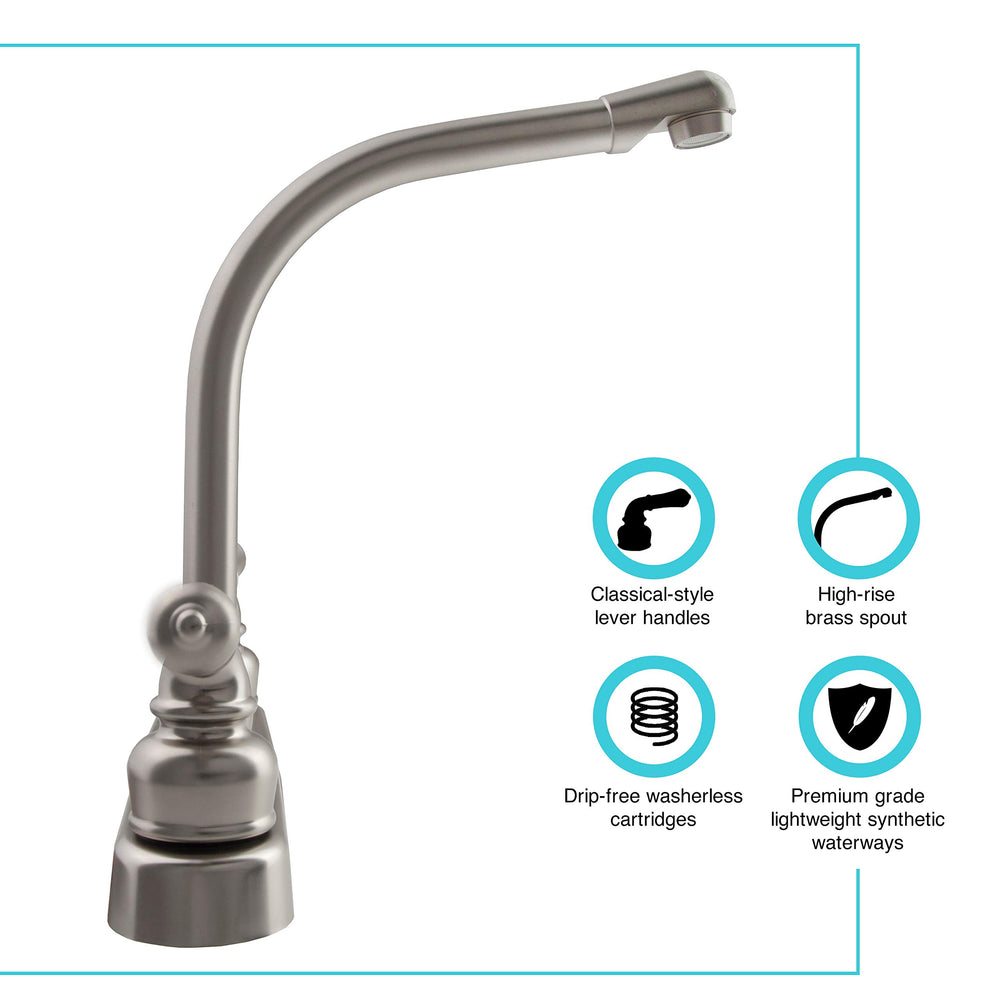 CLASSICAL HIRISE RV KITCHEN FAUCET BRUSHED SATIN NICKEL