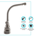 CLASSICAL HIRISE RV KITCHEN FAUCET BRUSHED SATIN NICKEL