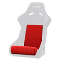 NRG FRP Bucket Seat Cushion/ White Stitching Hex Geometric 3pc Seat Cushion - Red