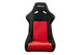 NRG FRP Bucket Seat Cushion/ White Stitching Hex Geometric 3pc Seat Cushion - Red
