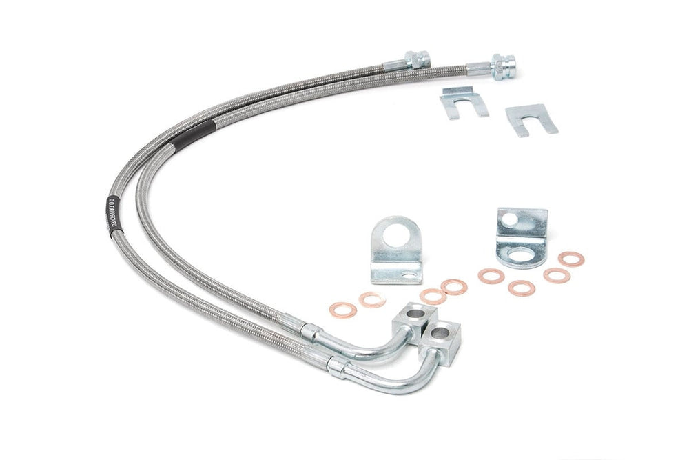 ~(1 lbs. 13X4X3)~ Jeep Rear Stainless Steel Brake Lines 4-6in (07-18 Wrangler JK)