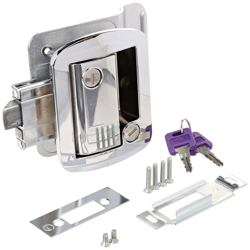 METAL TT LOCK W/KEYS CHR