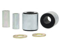 Control arm - lower inner rear bushing 2 Shell Bushings 2 Tubes 2 Washers Install Guide Grease
