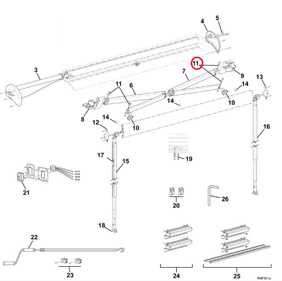 HARDWARE PK ARM ATTACH 1