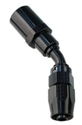 Fragola -6AN Pro-Flow x 45 Degree 3/8 EFI Quick Disconnect Hose End - Black