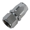 Fragola -12AN Straight Pro-Flow Hose End Chrome