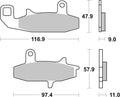 Brembo OE 89-89 Suzuki DR Djebel 600cc Brake Pad - Front